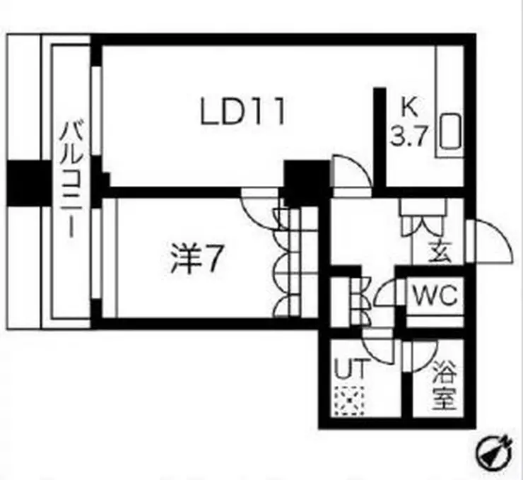 グランパークハイツ 9階階 間取り