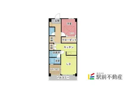 ルネス桜乃(1LDK/2階)の間取り写真