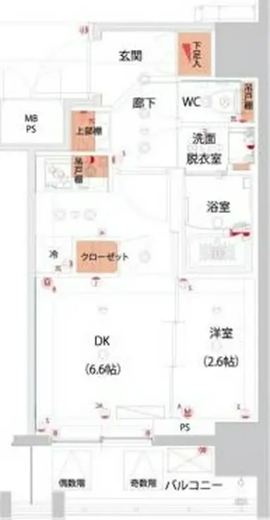 ハーモニーレジデンス山手大塚ザ・ガーデン 5階階 間取り