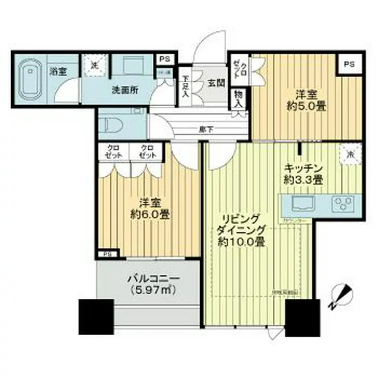シティタワー有明 32階階 間取り