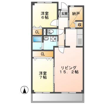 ステージM(2SLDK/3階)の間取り写真