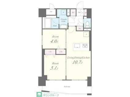 PORTOFINO(2LDK/8階)の間取り写真