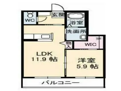 GRANTAGE下関(1LDK/2階)の間取り写真