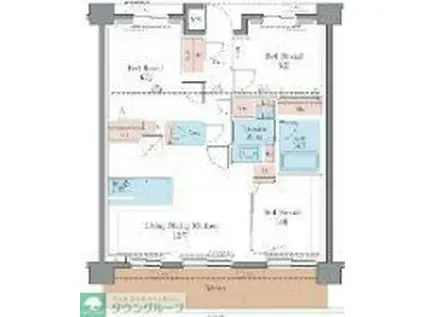 LUXENAPAWS藤沢(3LDK/3階)の間取り写真