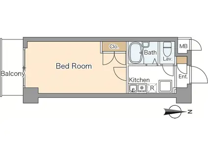 アール四条大宮(1K/3階)の間取り写真