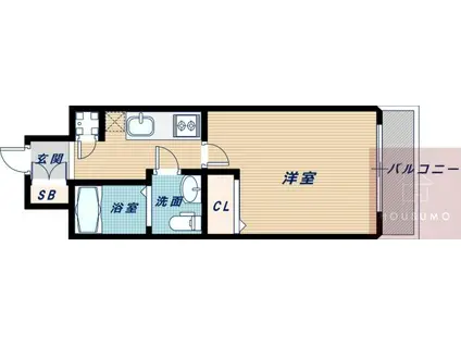 ラナップスクエア新大阪(1K/8階)の間取り写真