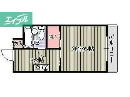 駅元コーポ(1K/2階)の間取り写真