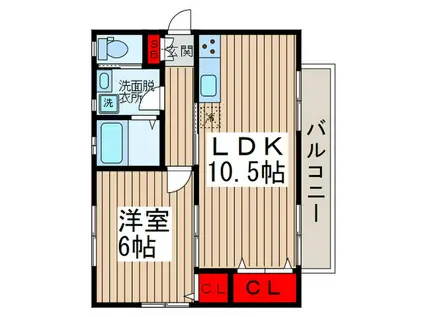 ソワイニュパーク(1LDK/1階)の間取り写真