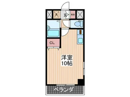 ベルエポック安芸(ワンルーム/4階)の間取り写真