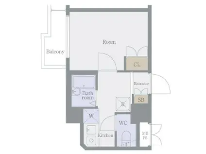 ヴェルステージ戸越(1K/11階)の間取り写真