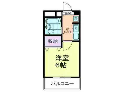 KNマンション(1K/5階)の間取り写真