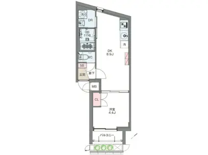 PALWAYS高田馬場 パルウェイズ高田馬場(1LDK/1階)の間取り写真