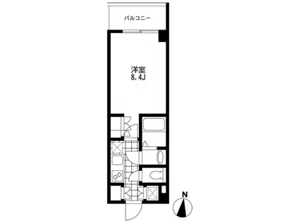 プライマル錦糸町(1K/2階)の間取り写真