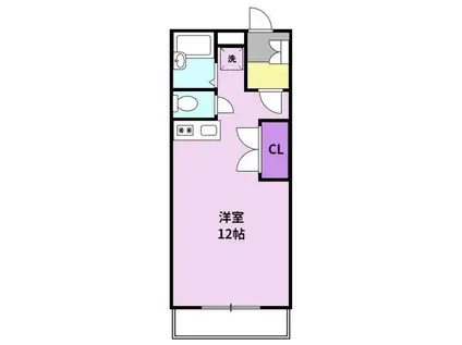 ワンバイワン(ワンルーム/1階)の間取り写真