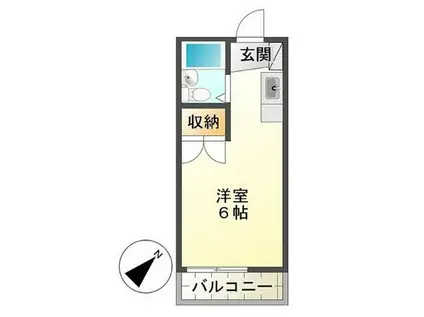 コーポコバリ(ワンルーム/1階)の間取り写真
