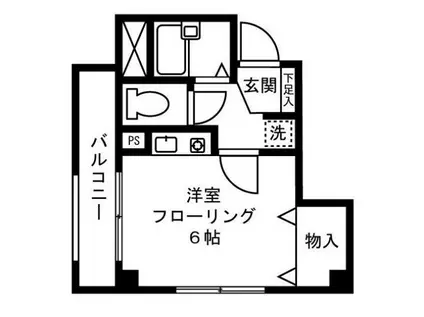 ロイヤルヒルズ忠生(ワンルーム/1階)の間取り写真