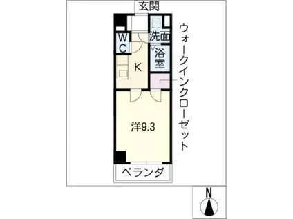 MARK CREA(1K/2階)の間取り写真