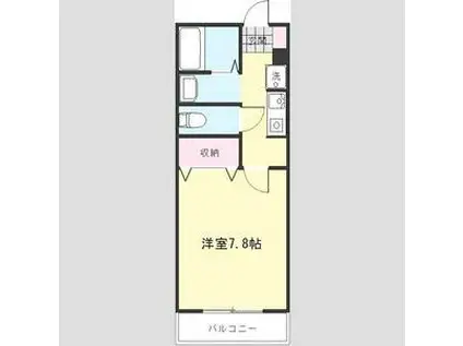 フェアーグラウンド(1K/1階)の間取り写真