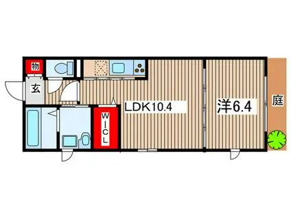 シャーメゾン桜山(1LDK/1階)の間取り写真