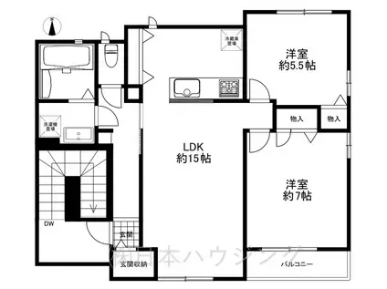 ルアンラルーン(2LDK/3階)の間取り写真