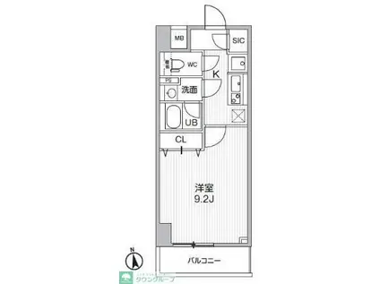 HF曳舟レジデンス(1K/3階)の間取り写真