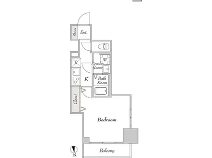 PREMIER市谷薬王寺(1K/6階)の間取り写真