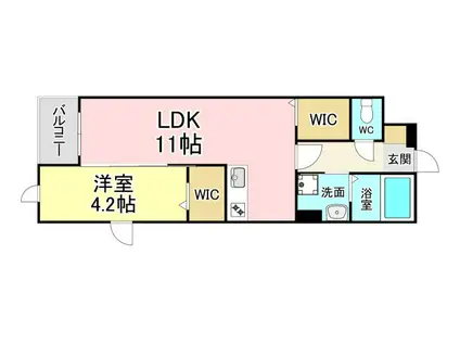 ルナベル(1LDK/2階)の間取り写真