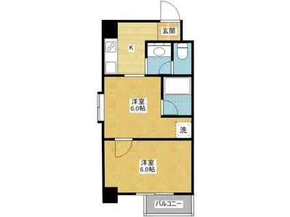 BESPOKE鶴舞(1DK/9階)の間取り写真