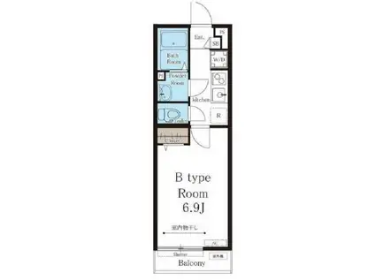 リブリ・YUMEII(1K/1階)の間取り写真