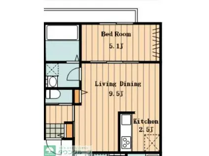 VIVACE(1LDK/2階)の間取り写真