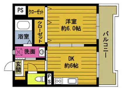 アヴニールさくら(1DK/4階)の間取り写真