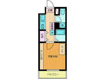 行徳マンション(1K/2階)の間取り写真