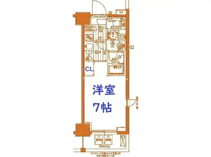 ガーラ・ステーション横濱大通公園(1K/6階)の間取り写真