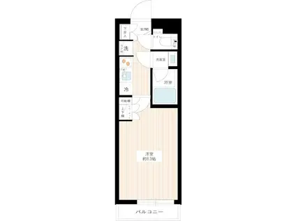 ARCOBALENO ITABASHISAKURAGAWA(1K/4階)の間取り写真