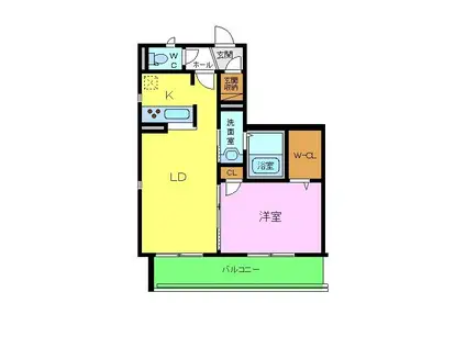 メゾンドショコラ(1LDK/3階)の間取り写真