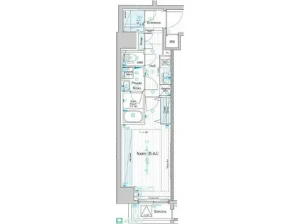 マキシヴ高島平(1K/1階)の間取り写真