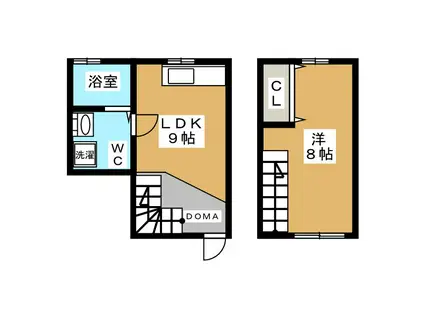 TRACERY(1LDK/1階)の間取り写真