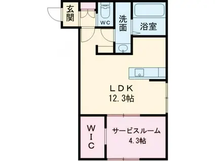 モナベルII(ワンルーム/2階)の間取り写真