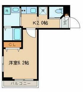 ララ神泉(1K/3階)の間取り写真
