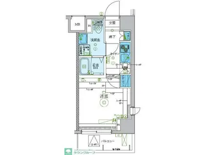 レグゼ梶ケ谷(1K/3階)の間取り写真