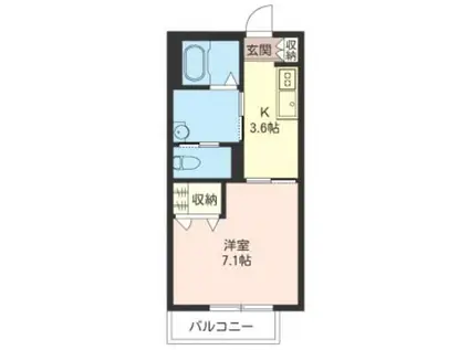 シャーメゾンエトワール(1K/2階)の間取り写真