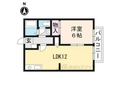 リヴェール桃山 壱番館・弐番館(1LDK/1階)の間取り写真