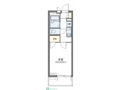 レオパレスTF ONE(1K/4階)の間取り写真