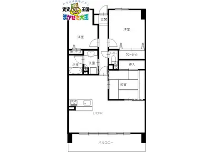 サーパス福田(3LDK/5階)の間取り写真
