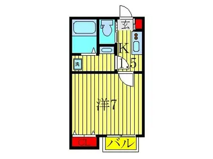 CRAIG(1K/2階)の間取り写真