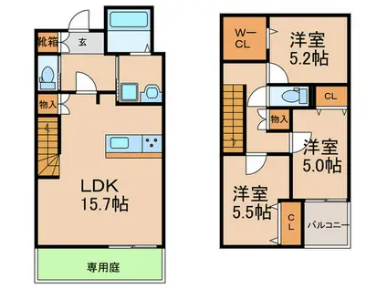 コージーコネクト舞松原駅前(3LDK/1階)の間取り写真