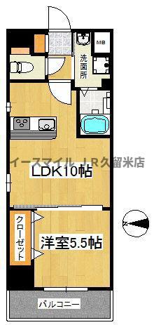AT.イースト(1LDK/8階)の間取り写真