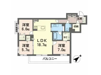 アンビエラ八事(3LDK/3階)の間取り写真