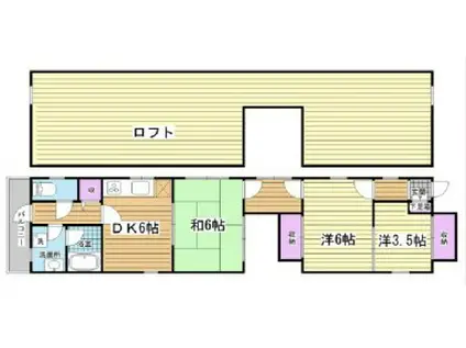 上野マンション(3DK/4階)の間取り写真