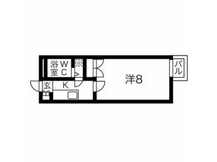 プレシャスコート(1K/1階)の間取り写真